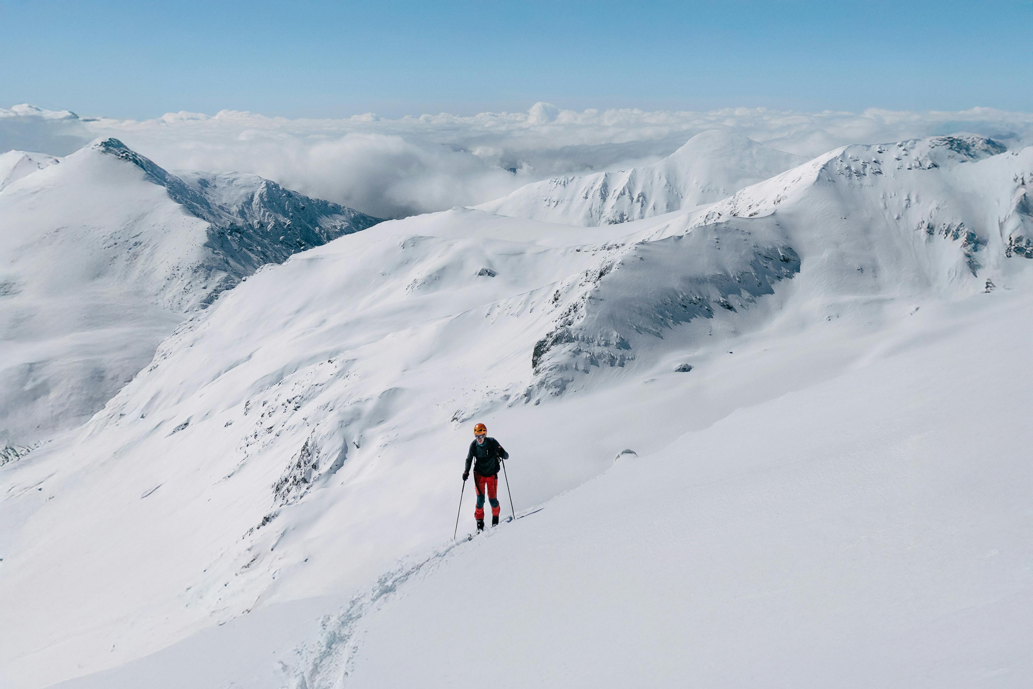 Snowy peaks and luxury chalet in the Italian Alps